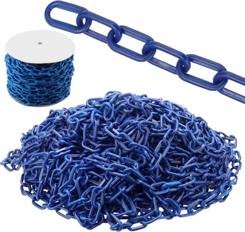 joikit 164 قدم × 1.4 بوصة سلسلة بلاستيكية ربط الأزرق، سلاسل حاجز السلامة البلاستيكية لسلسلة عيد الهالوين، سلاسل الدعامة، السيطرة على الحشود، سلاسل الديكور in Kuwait