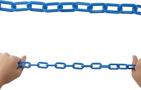 joikit 164 قدم × 1.4 بوصة سلسلة بلاستيكية ربط الأزرق، سلاسل حاجز السلامة البلاستيكية لسلسلة عيد الهالوين، سلاسل الدعامة، السيطرة على الحشود، سلاسل الديكور in Kuwait