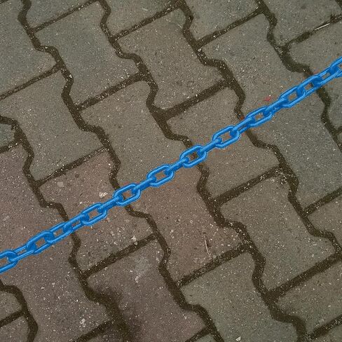 joikit 164 قدم × 1.4 بوصة سلسلة بلاستيكية ربط الأزرق، سلاسل حاجز السلامة البلاستيكية لسلسلة عيد الهالوين، سلاسل الدعامة، السيطرة على الحشود، سلاسل الديكور in Kuwait