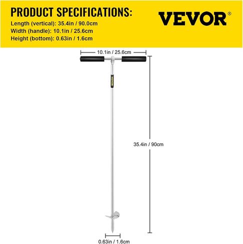 VEVOR Sand Anchor, 36" Length Auger to The Beach and Sandbar, 316 Stainless Steel Screw Anchor with Removable Handle, Bungee Line & Carry Bag, for Jet Ski PWC Pontoon Kayak in Saudi Arabia