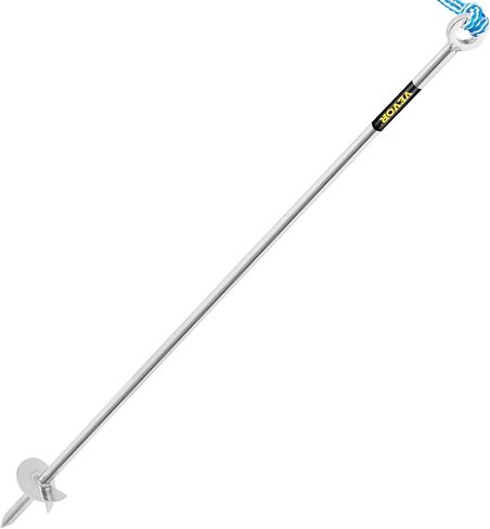 VEVOR Sand Anchor, 36" Length Auger to The Beach and Sandbar, 316 Stainless Steel Screw Anchor with Removable Handle, Bungee Line & Carry Bag, for Jet Ski PWC Pontoon Kayak in Saudi Arabia