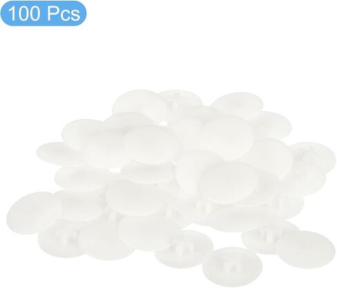 أغطية أغطية براغي 100 قطعة من uxcell، أغطية زخرفية لولبية بلاستيكية مقاومة للماء 17 مم لصواميل قفل كام فيليبس ذاتية اللصق، بيج in Saudi Arabia