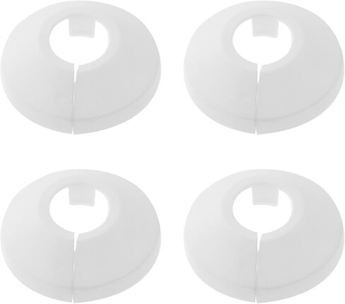 4pcs Water Pipe Cover, 0.63 Inch / 16mm Wall Flange White Water Pipe Escutcheon, PP Plastic Radiator Escutcheon Drain Line Cover Collar for Water Pipe Tube Decoration in Saudi Arabia