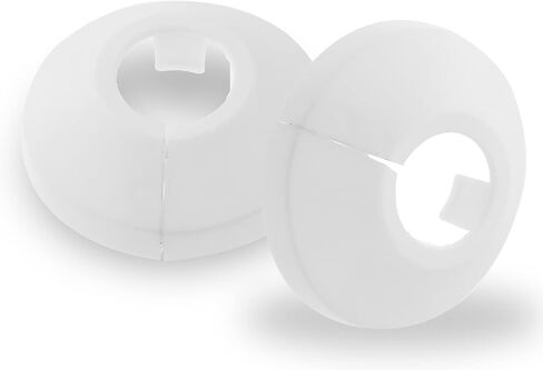 4pcs Water Pipe Cover, 0.63 Inch / 16mm Wall Flange White Water Pipe Escutcheon, PP Plastic Radiator Escutcheon Drain Line Cover Collar for Water Pipe Tube Decoration in Saudi Arabia