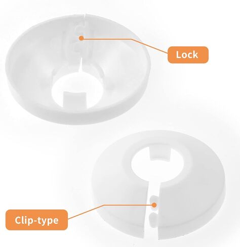4pcs Water Pipe Cover, 0.63 Inch / 16mm Wall Flange White Water Pipe Escutcheon, PP Plastic Radiator Escutcheon Drain Line Cover Collar for Water Pipe Tube Decoration in Saudi Arabia