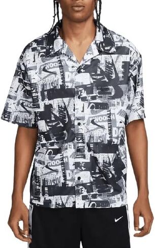 Nike Sportswear Rugby Button-Up T-Shirt in Cool Grey/Black at Nordstrom Size Large in Saudi Arabia