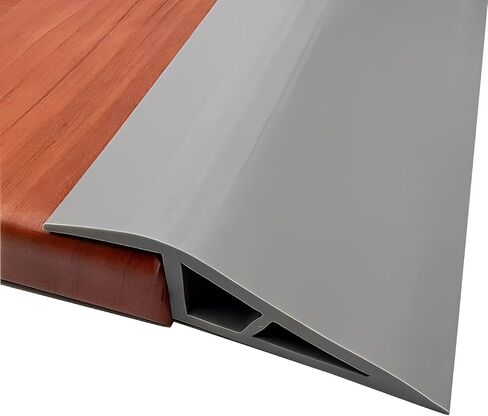 Vinyl-Door-Transition-Threshold-Strip Self-Adhesive, Floor/Carpet-to-Tile-Transition-Strip Reducer, Doorway Edge Trim for Laminate Floor Mat Vinyl Tile (Grey, 72 in) in Saudi Arabia