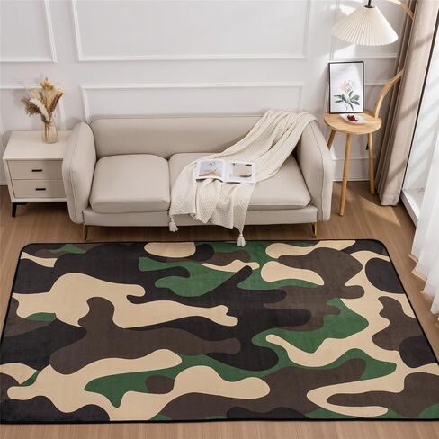 Meeting Story Kids rug Carpet play mat bedroom rug 5x8,Camo Area rug for boys kids playroom bedroom carpet(Green) in Saudi Arabia