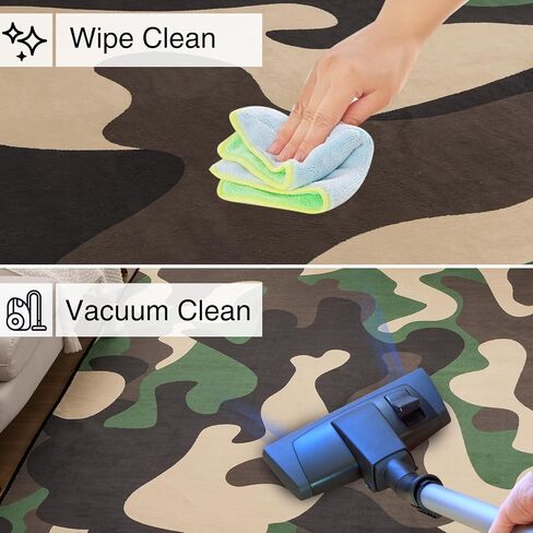 Meeting Story Kids rug Carpet play mat bedroom rug 5x8,Camo Area rug for boys kids playroom bedroom carpet(Green) in Saudi Arabia