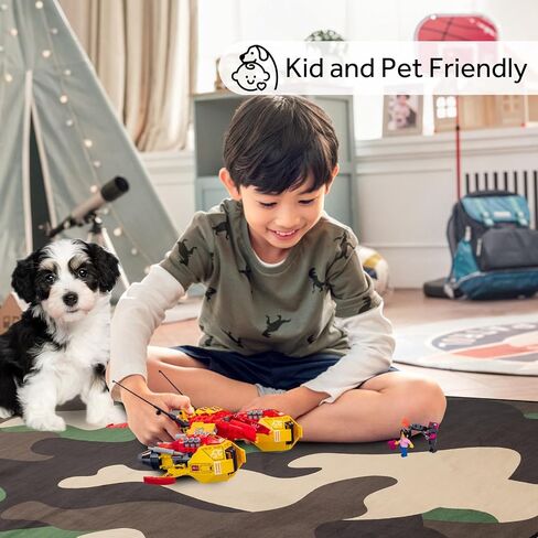 Meeting Story Kids rug Carpet play mat bedroom rug 5x8,Camo Area rug for boys kids playroom bedroom carpet(Green) in Saudi Arabia