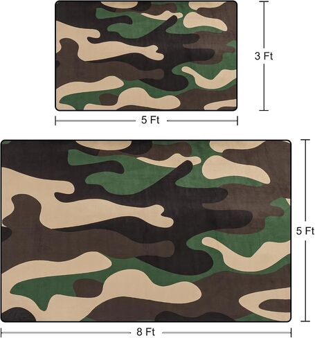 Meeting Story Kids rug Carpet play mat bedroom rug 5x8,Camo Area rug for boys kids playroom bedroom carpet(Green) in Saudi Arabia