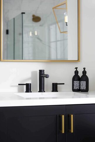 Moen Align Brushed Gold Two-Handle Three-Hole Modern Widespread Bathroom Faucet Trim Kit, Valve Required, T6193BG in Saudi Arabia