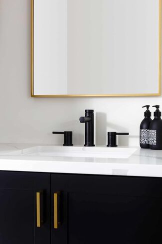 Moen Align Brushed Gold Two-Handle Three-Hole Modern Widespread Bathroom Faucet Trim Kit, Valve Required, T6193BG in Saudi Arabia
