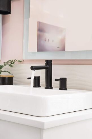 Moen Align Brushed Gold Two-Handle Three-Hole Modern Widespread Bathroom Faucet Trim Kit, Valve Required, T6193BG in Saudi Arabia