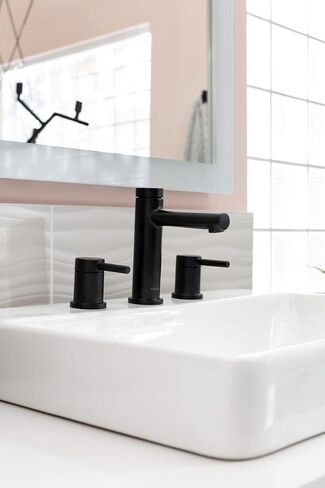 Moen Align Brushed Gold Two-Handle Three-Hole Modern Widespread Bathroom Faucet Trim Kit, Valve Required, T6193BG in Saudi Arabia