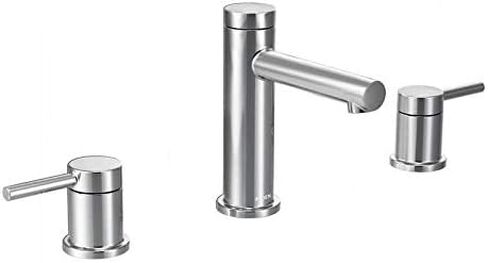 Moen Align Brushed Gold Two-Handle Three-Hole Modern Widespread Bathroom Faucet Trim Kit, Valve Required, T6193BG in Saudi Arabia