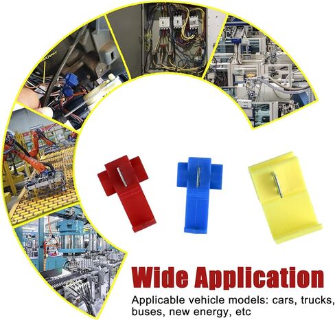 100 قطعة من موصلات كهربائية سريعة التوصيل من MUYI IDC 0.5-1.0 مم² تشغيل مزدوج أحمر أو صنبور 22-18 AWG (صنبور)، 18-14 AWG (تشغيل) موصل سلك بدون لحام in Kuwait