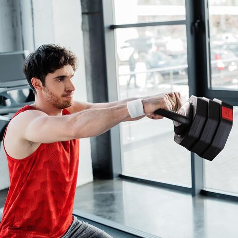 Adjustable Dumbbells Set 22LBS/33LBS/44LBS/55LBS/66LBS Free Weight Set with Connector, 4 in 1 Free Weights Dumbbells Set for Barbell Kettlebells Push Up, Fitness Exercises for Home Gym Men Women in Saudi Arabia