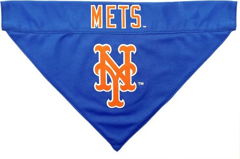 بيتس فيرست MLB نيويورك ميتس باندانا ذات وجهين مقاس XX-Large للكلاب والقطط. باندانا رياضية على الوجهين، شعار الفريق مطرز ممتاز، جميع فرق MLB متاحة in Saudi Arabia