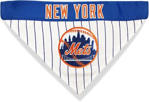 بيتس فيرست MLB نيويورك ميتس باندانا ذات وجهين مقاس XX-Large للكلاب والقطط. باندانا رياضية على الوجهين، شعار الفريق مطرز ممتاز، جميع فرق MLB متاحة in Saudi Arabia