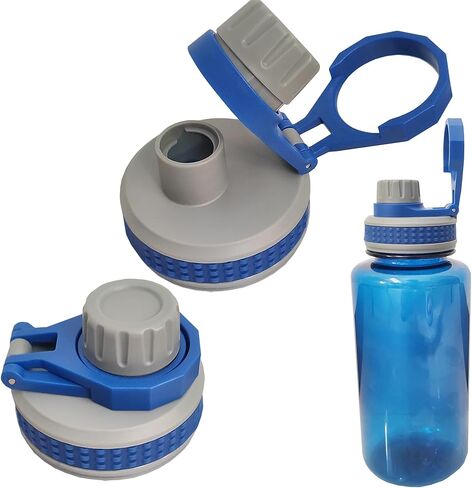 2Pcs Water Bottle Lid Compatible for Nalgene 32 oz for Nalgene Water Bottle,BPA Free,Thick Wide Mouth Lid with Ring for carrying Compatible for Nalgene 32 oz Replacement Lid Black 2Pcs in Saudi Arabia