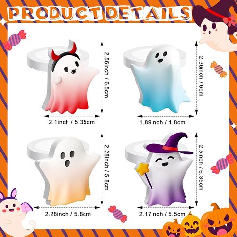 16 Pcs Halloween Napkins and Rings Set 8 Pcs Washable Halloween Napkins Cloth 8 Pcs Halloween Cute Ghost Napkin Rings Holder for Home Dinner Table Setting Halloween Party Supply in Saudi Arabia