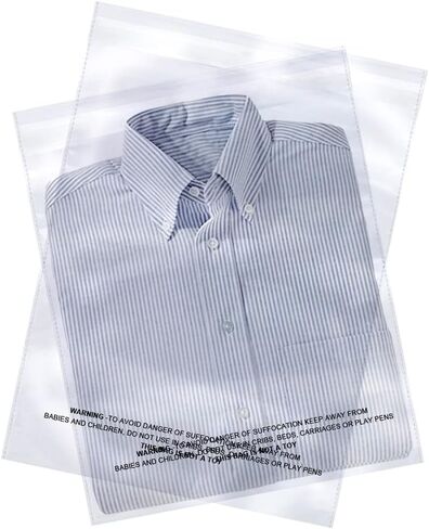 The Elixir Packaging 100 Count 14 x 19 Suffocation Warning Clear Reclosable Poly Plastic Bag, Self Seal Poly Bag Mailer Bag in Saudi Arabia
