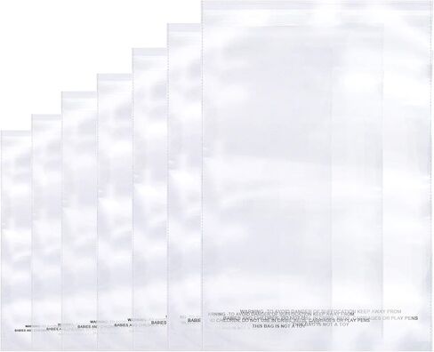 The Elixir Packaging 100 Count 14 x 19 Suffocation Warning Clear Reclosable Poly Plastic Bag, Self Seal Poly Bag Mailer Bag in Saudi Arabia