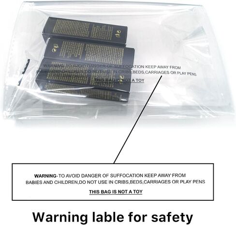 The Elixir Packaging 100 Count 14 x 19 Suffocation Warning Clear Reclosable Poly Plastic Bag, Self Seal Poly Bag Mailer Bag in Saudi Arabia