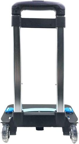 حقيبة ظهر بعجلات على شكل شاحنة يدوية وعربة بعجلات من سبائك الألومنيوم قابلة للطي لحقيبة المدرسة/حقيبة الظهر (أسود بعجلتين) in Kuwait