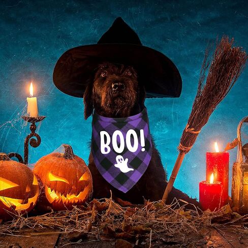 3 قطع من عصابات الهالوين للكلاب، وشاح منقوش للكلب والجرو والهالوين للعطلات مناسب للكلاب الصغيرة والمتوسطة والكبيرة والحيوانات الأليفة in Kuwait