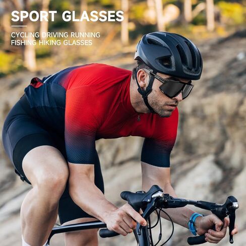 Photochromic Cycling Glasses MTB BMX Road Mountain Bike Eyewear w/4 Swap Lenses UV400 in Saudi Arabia