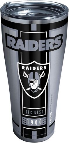 Tervis Triple Walled NFL Las Vegas Raiders - Blitz Insulated Tumbler Cup Keeps Drinks Cold & Hot, 30oz, Stainless Steel in Saudi Arabia