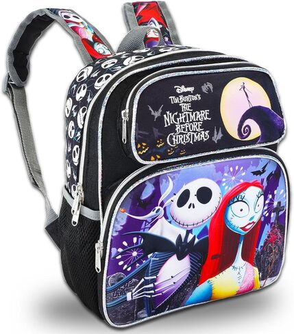 Disney Nightmare Before Christmas Mini Backpack for Girls - Bundle 12" Jack Skellington Backpack with Front Pocket Plus Stickers, Water Bottle, More | Jack and Sally Backpack in Saudi Arabia