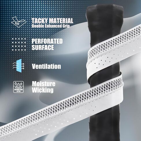 2PACK Pickleball Paddle Grip Tapes - Replacement Grip Wrap for All Pickleball Racket Handle- Moisture Wicking Surface & Comfort Grip in Saudi Arabia