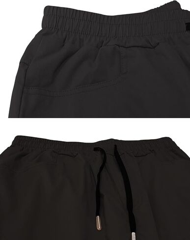 Men's Outdoor Jogging Casual Pants with Embroidery Label and Drawstring Stretch Waist Slim Fit Lightweight Hiking Pants in Saudi Arabia