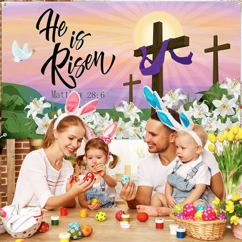 ANGOLIO Extralarge With God All Things Are Possible Spring Christian Backdrop Banner Decorations Spring Flower Butterfly Religious Bible Cross Background Supplies for Home Office Background Wall Decor in Saudi Arabia