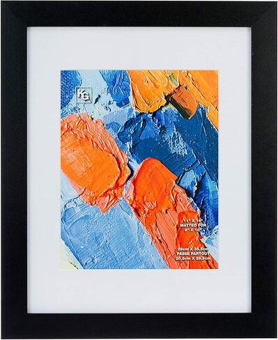 Kiera Grace Matted Classic Langford Picture Frame, 11" x 14", Black in Kuwait