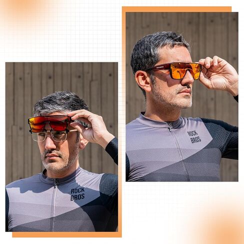 ROCKBROS Polarized Fit Over Glasses Sunglasses 100% UV400 Protection for Men Women,Wrap Around Sunglasses for Driving Cycling in Saudi Arabia
