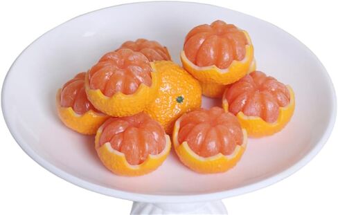 6 قطع من فاكهة اليوسفي الاصطناعية محاكاة فاكهة نابضة بالحياة لتزيين المنزل والمطبخ in Kuwait