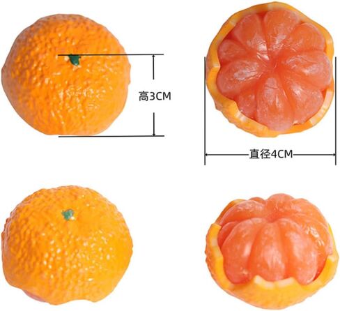 6 قطع من فاكهة اليوسفي الاصطناعية محاكاة فاكهة نابضة بالحياة لتزيين المنزل والمطبخ in Kuwait