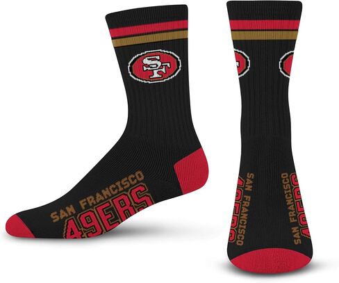 FBF - NFL 2 Stripe Adult Team Logo Crew Dress Socks Footwear for Men & Women Game Day Apparel Size X-Large XL Extra Large in Saudi Arabia