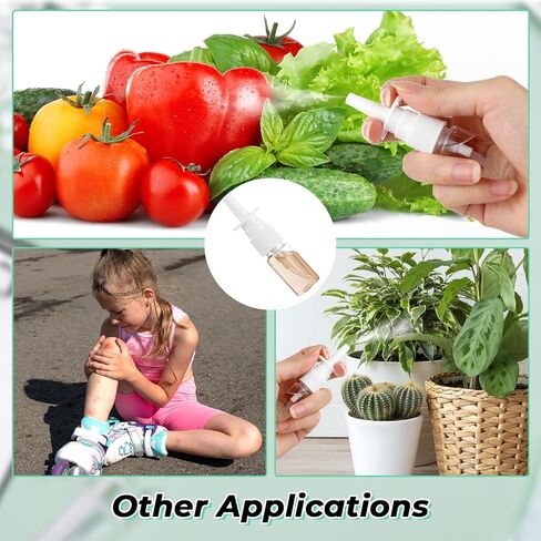 6 Pcs Nasal Spray Bottles, 10ml Clear Empty Spray Bottle with Press Spray Head Refillable Atomiser Reusable Fine Mist Sprayers Plastic Spray Container for Essential Oils, Wound Disinfectant in Saudi Arabia
