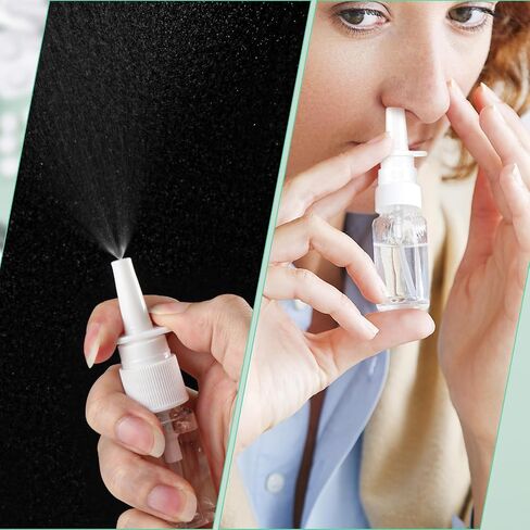 6 Pcs Nasal Spray Bottles, 10ml Clear Empty Spray Bottle with Press Spray Head Refillable Atomiser Reusable Fine Mist Sprayers Plastic Spray Container for Essential Oils, Wound Disinfectant in Saudi Arabia