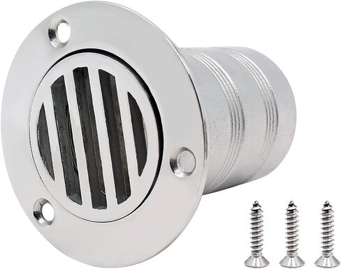 2 inch (50mm) Boat Deck Drain Marine 316 Stainless Steel Yacht Boat Floor Drain Scupper for 50MM Inner Diameter Pipes with Screws in Kuwait