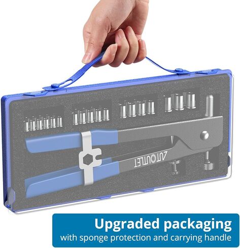 Autoutlet 8 "برشام الجوز بندقية 100 جهاز كمبيوتر شخصى M3 M4 M5 M6 برشام الجوز الثقيلة اليد برشام الجوز أداة الخيوط إدراج أداة مجموعة مع نظام إعداد الجوز برشام الجوز أداة واضعة عدة in Kuwait