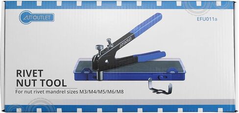 Autoutlet 8 "برشام الجوز بندقية 100 جهاز كمبيوتر شخصى M3 M4 M5 M6 برشام الجوز الثقيلة اليد برشام الجوز أداة الخيوط إدراج أداة مجموعة مع نظام إعداد الجوز برشام الجوز أداة واضعة عدة in Kuwait