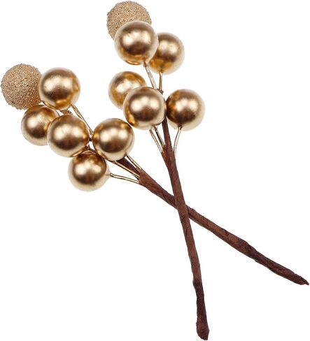 Lorigun 20 جهاز كمبيوتر شخصى التوت الاصطناعي، هولي التوت الاصطناعي يختار زينة شجرة عيد الميلاد، عيد الميلاد التوت ينبع للحرف DIY باب إكليل الذهب الأحمر فروع التوت وهمية ديكور المنزل in Kuwait