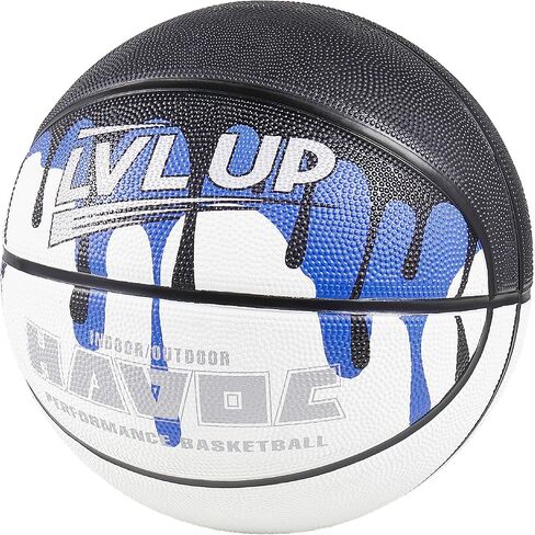 LVL Up Havoc Series Basketball Bundle - Premium Composite Leather That Provides Extra Grip and Control, Deep Channel Construction Ideal for Outdoor Streetball Games, Includes Pump and Needle in Saudi Arabia