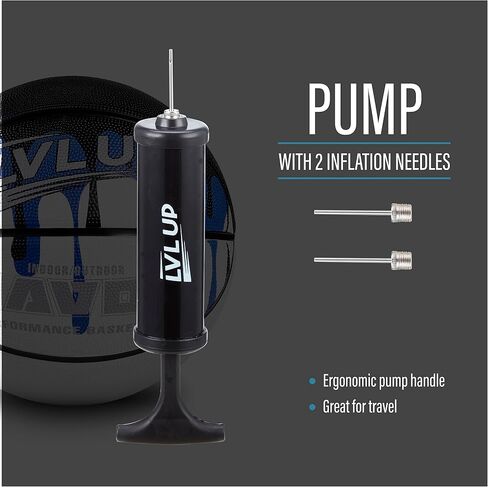 LVL Up Havoc Series Basketball Bundle - Premium Composite Leather That Provides Extra Grip and Control, Deep Channel Construction Ideal for Outdoor Streetball Games, Includes Pump and Needle in Saudi Arabia